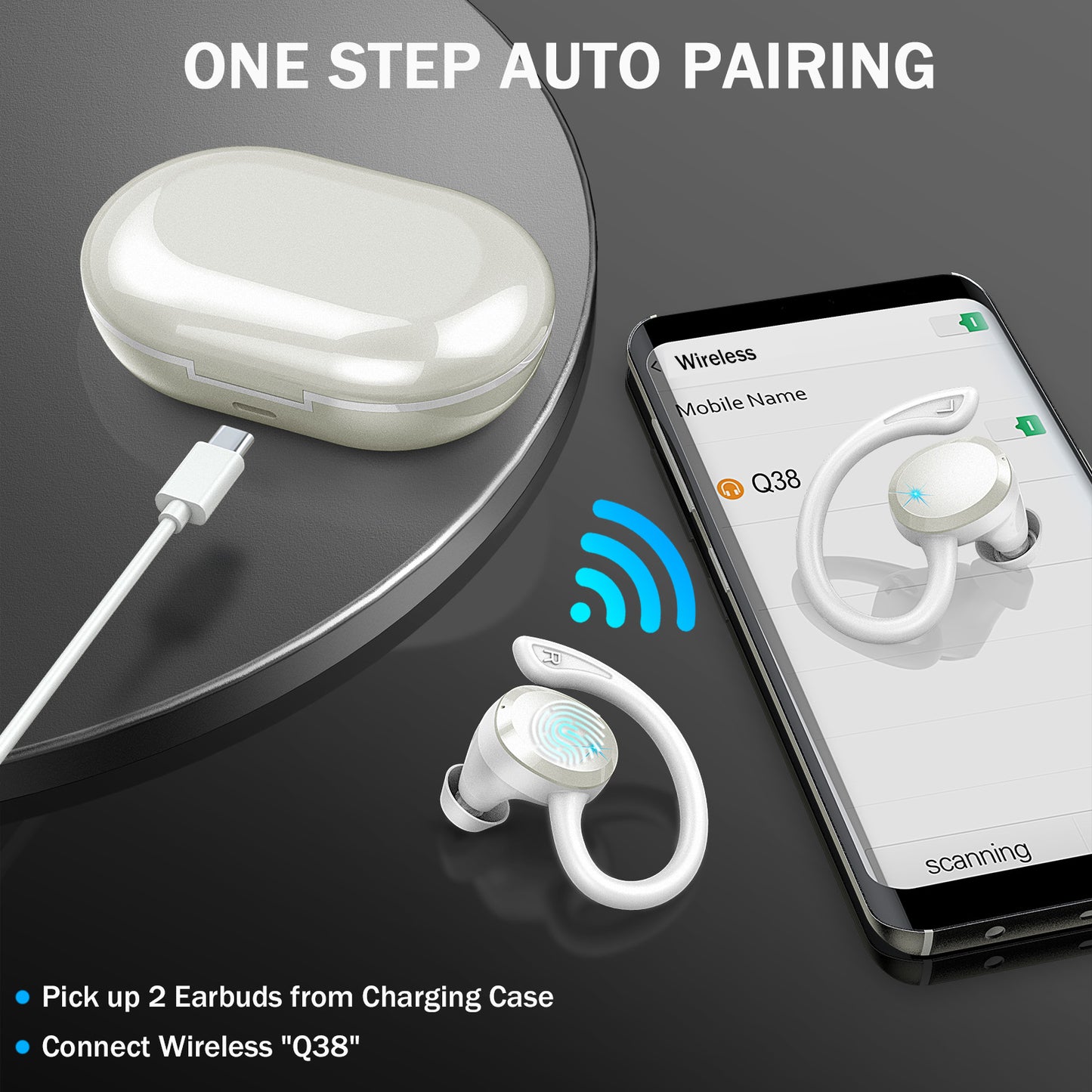 Q38 New Wireless Earbuds For Running Sports
