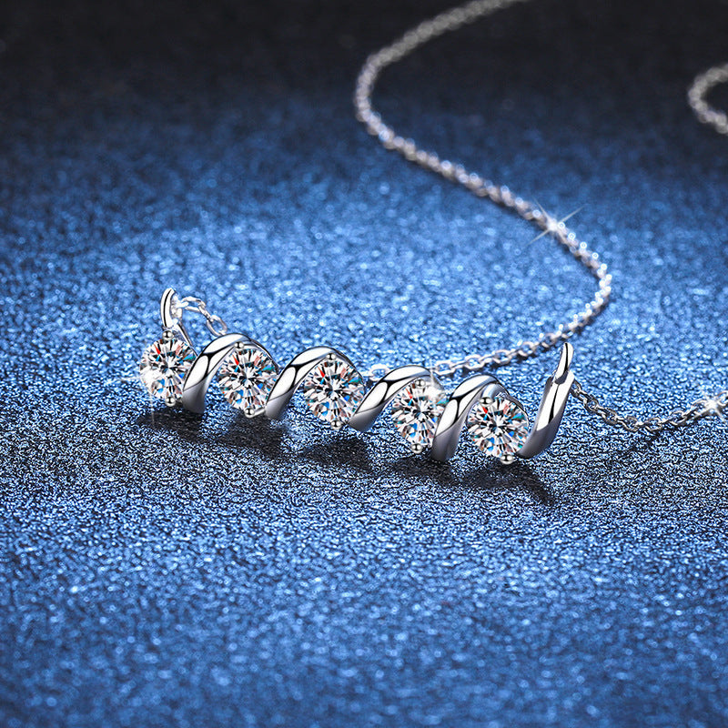 Sterling silver 1.5 carat Moissanite necklace