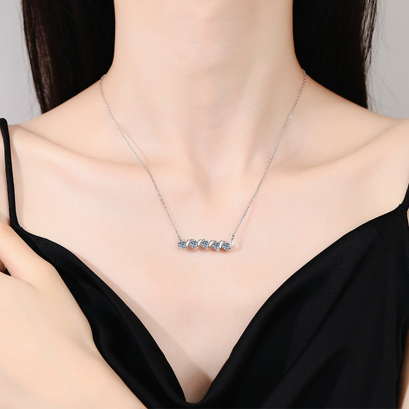 Sterling silver 1.5 carat Moissanite necklace