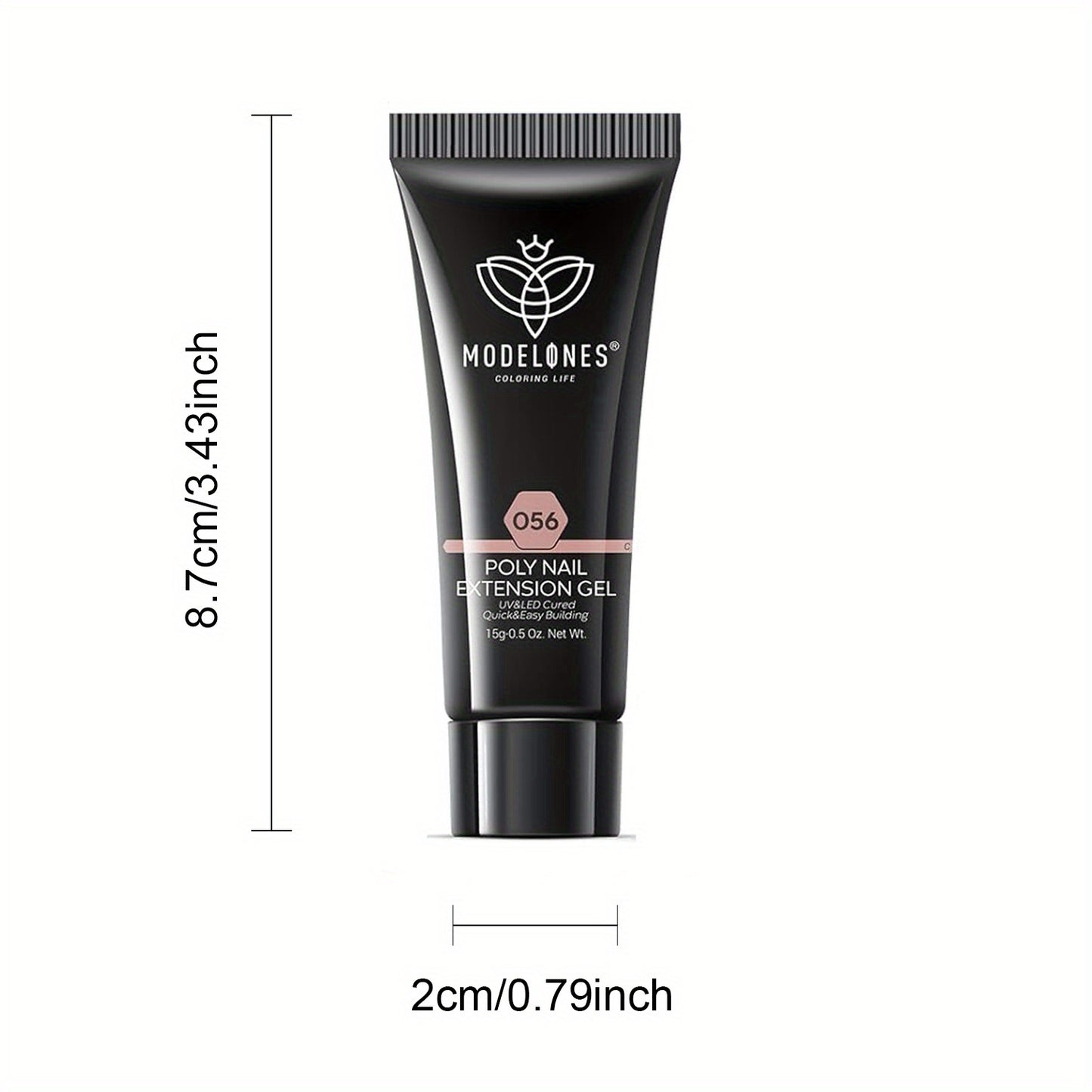 Modelones Poly Nail Gel, 6 Colors Nude Skin Tones
