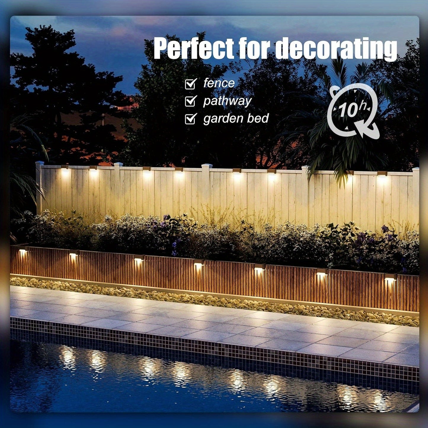 Solar Deck Lights Outdoor 16 Pack