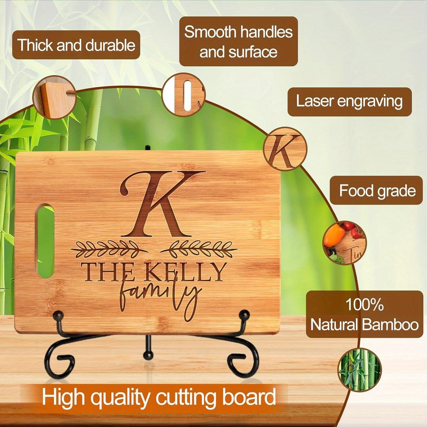 Custom Engraved Bamboo Cutting Board