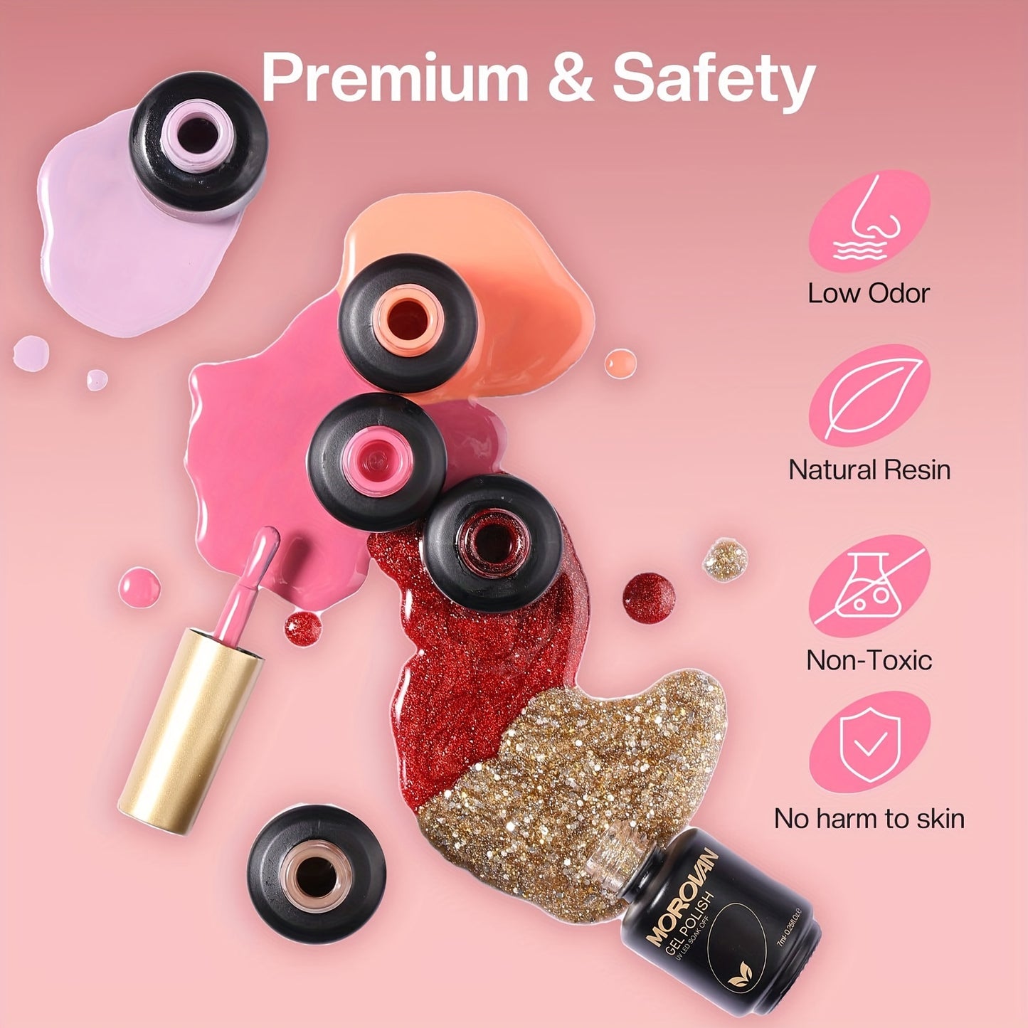 Morovan Gel Nail Polish Kit: 28 Colors Gel Nail Polish Set