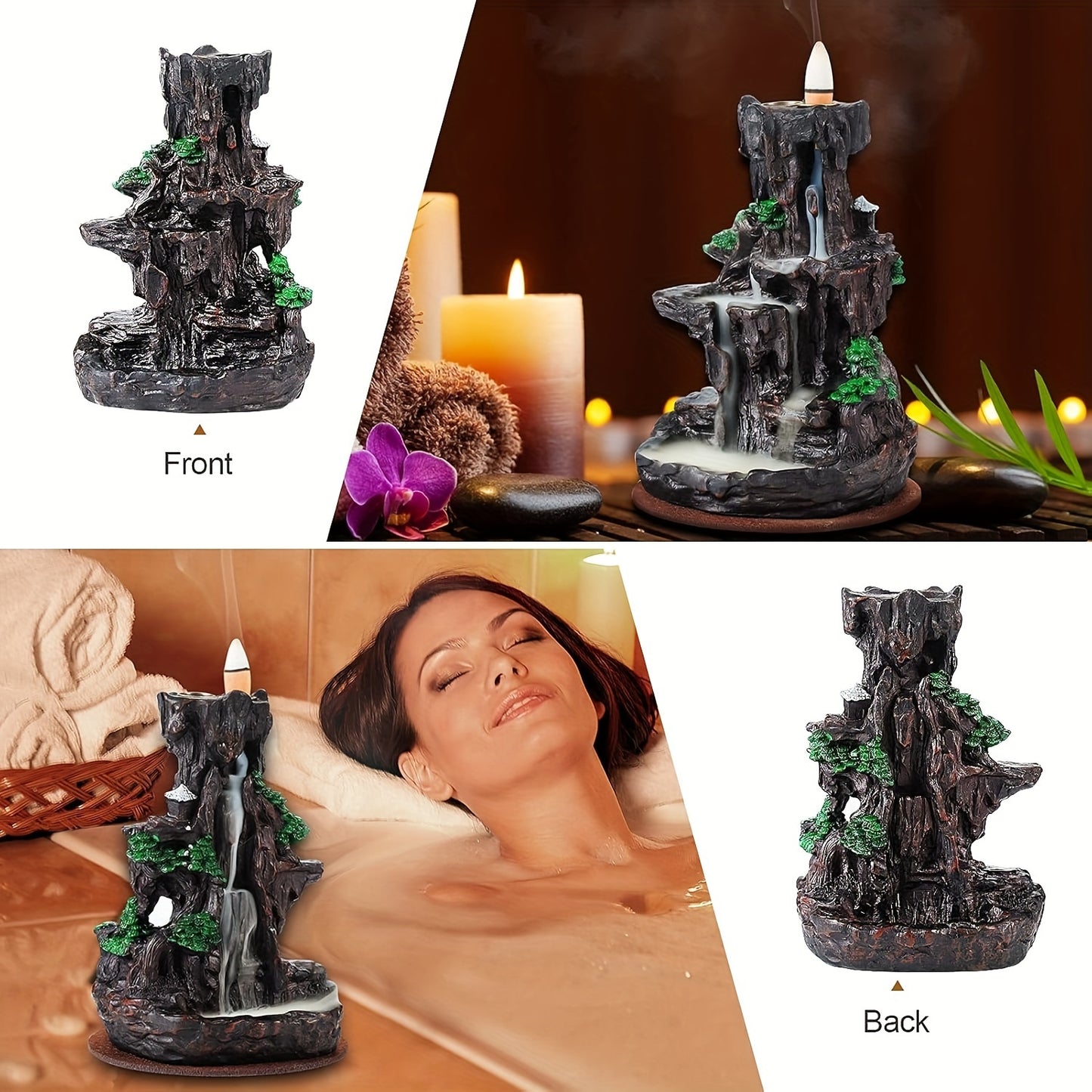 Waterfall Monk Incense Burner
