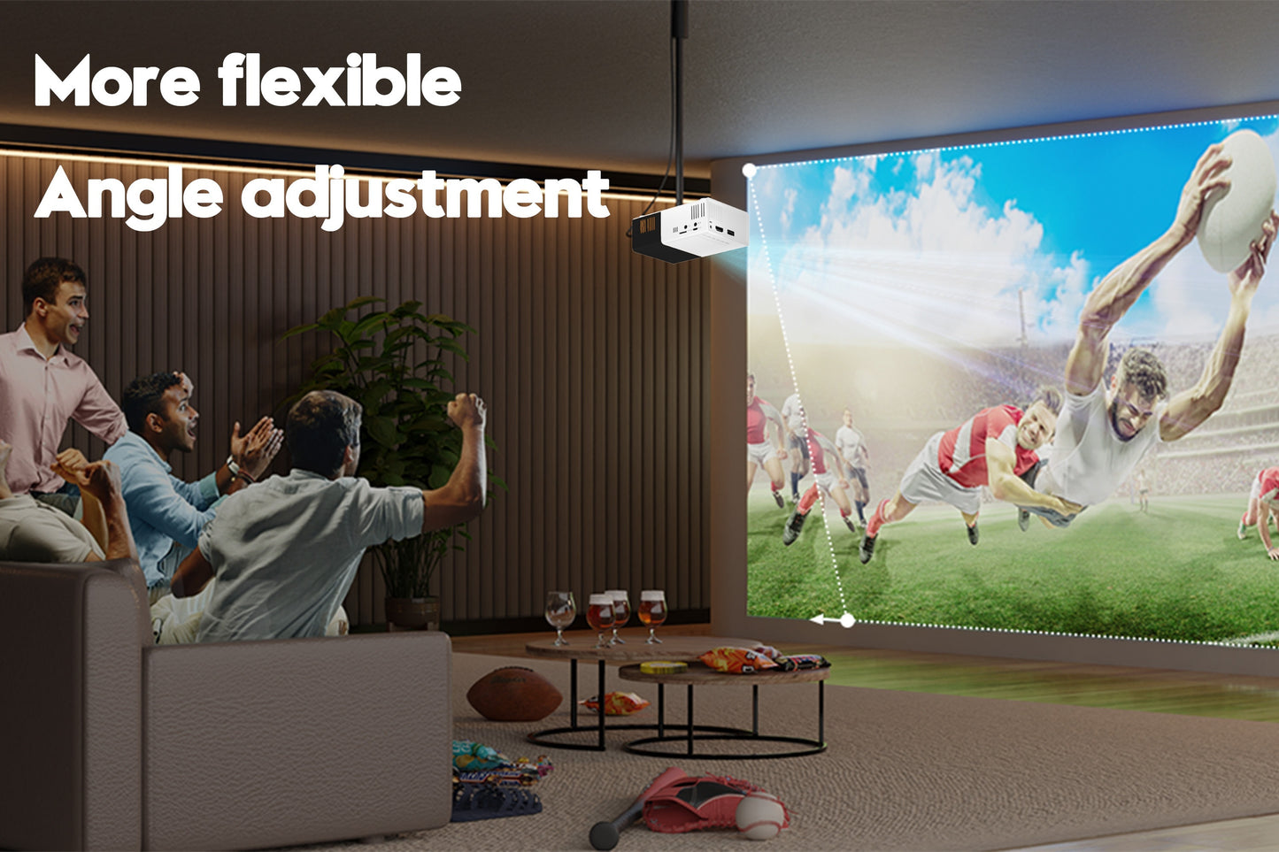 2024 Newest Model Portable Outdoor Projector, Compatible