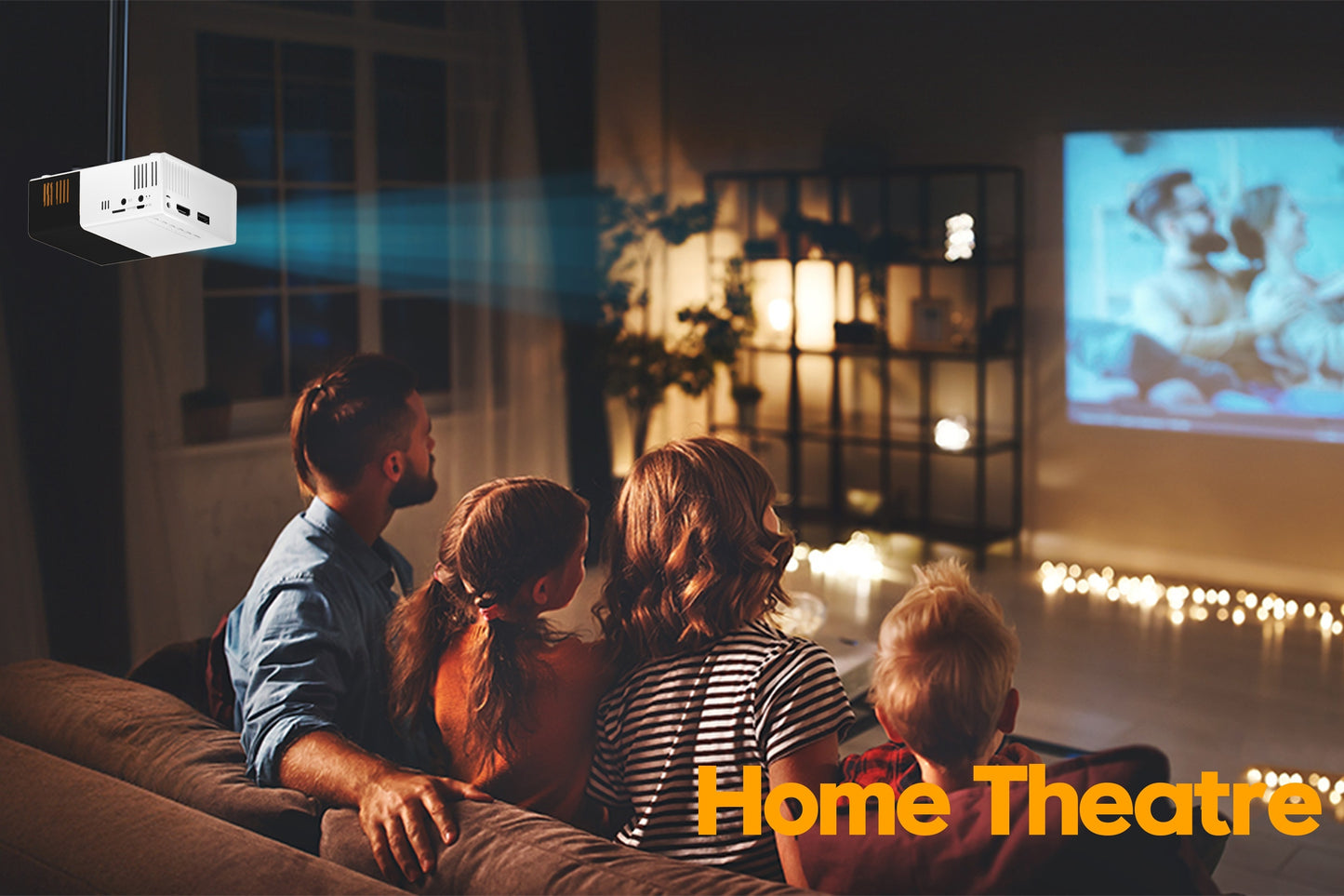 2024 Newest Model Portable Outdoor Projector, Compatible