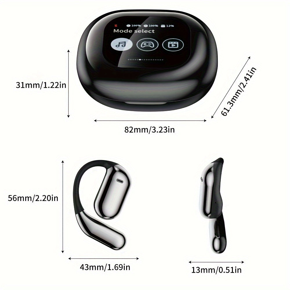 Mosyxe ENC Call Noise Reduction Listen Touch Screen Control Earbuds