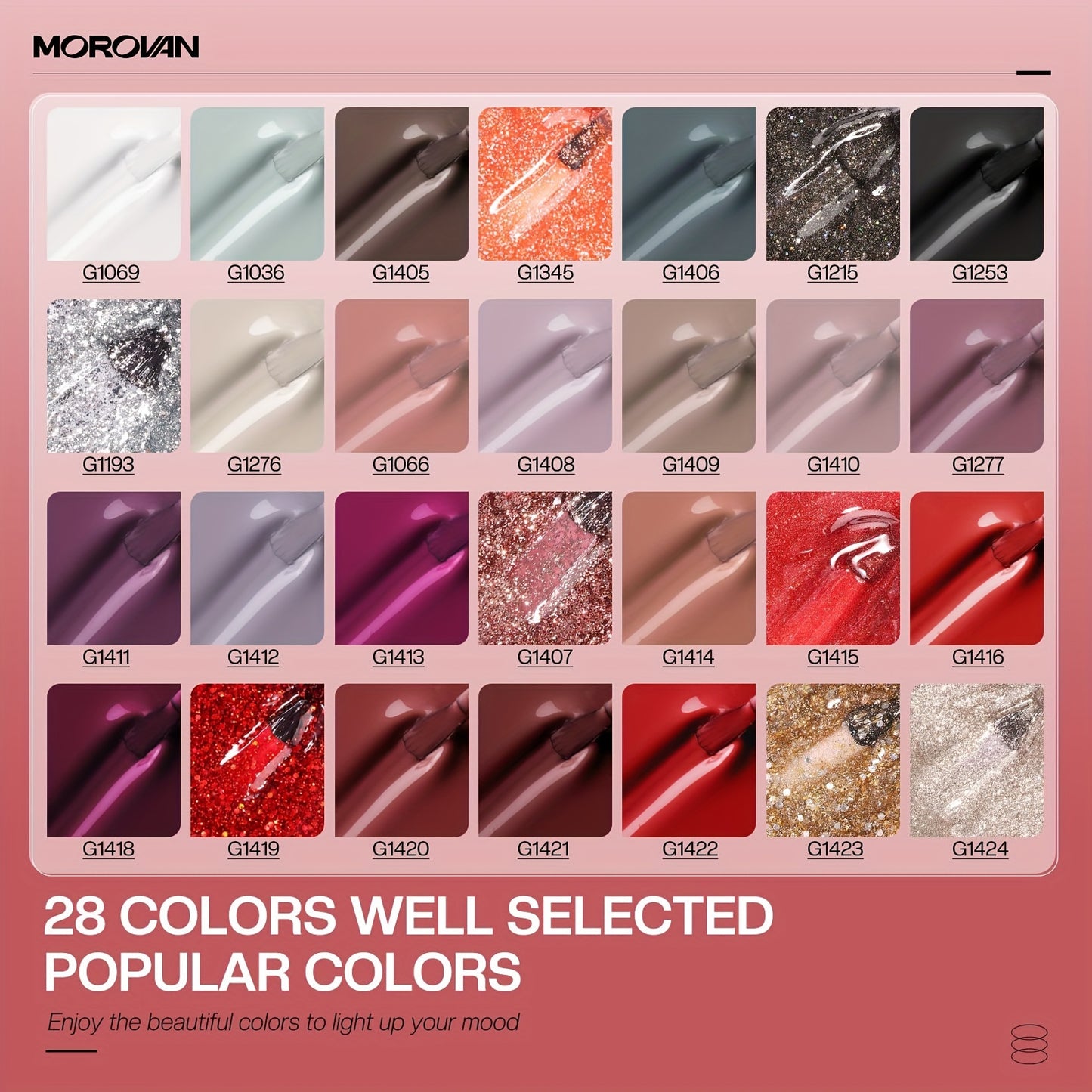 Morovan Gel Nail Polish Kit: 28 Colors Gel Nail Polish Set