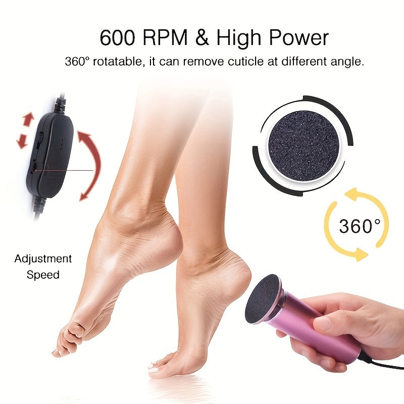60-Piece Replacement Sandpaper Electric Foot Grinder