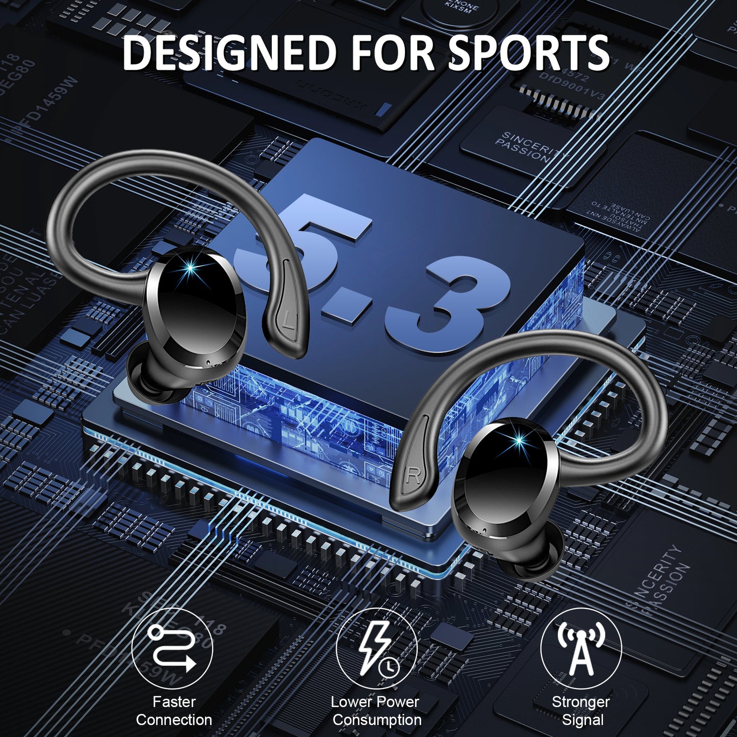 Q38 New Wireless Earbuds For Running Sports