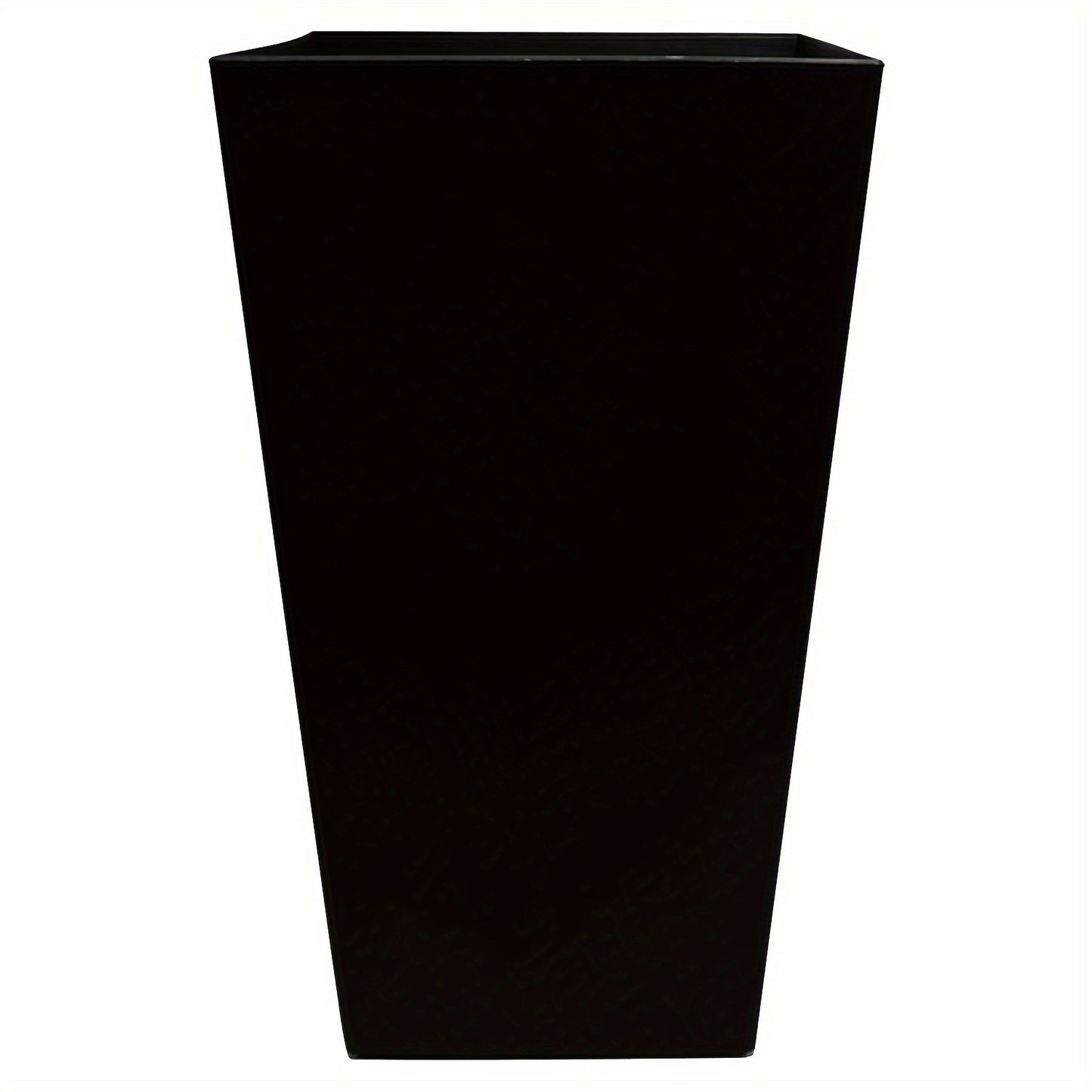 Plastic tall planter pot, black