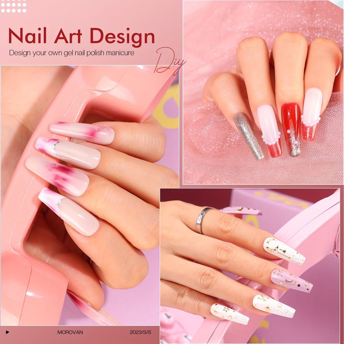Morovan Gel Nail Polish Kit: 28 Colors Gel Nail Polish Set