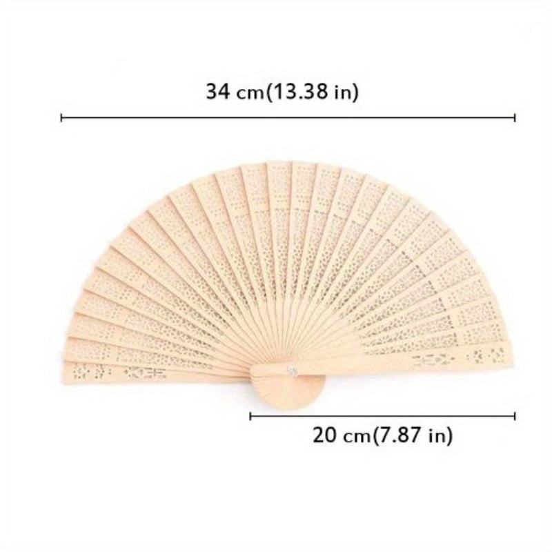 30/40/50/60 pcs Exquisite Personalized Wooden Wedding Fans