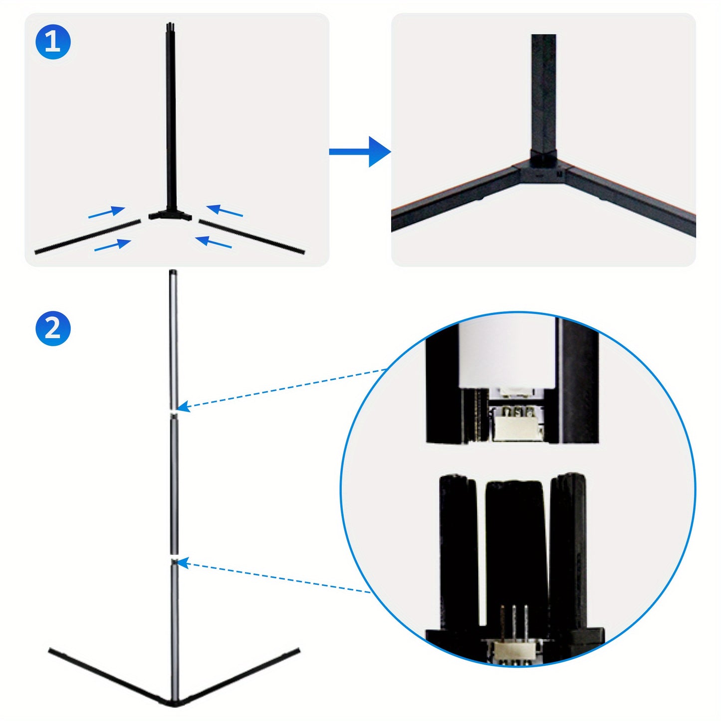 LED 1 or 2 Pack Corner Floor Lights