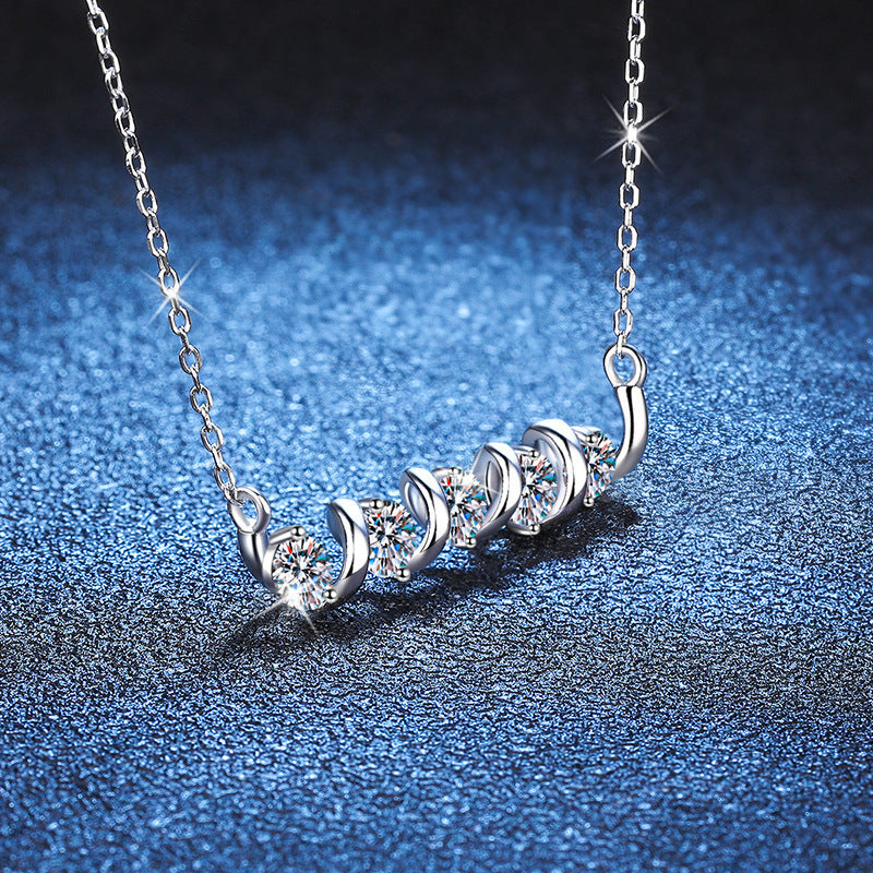 Sterling silver 1.5 carat Moissanite necklace