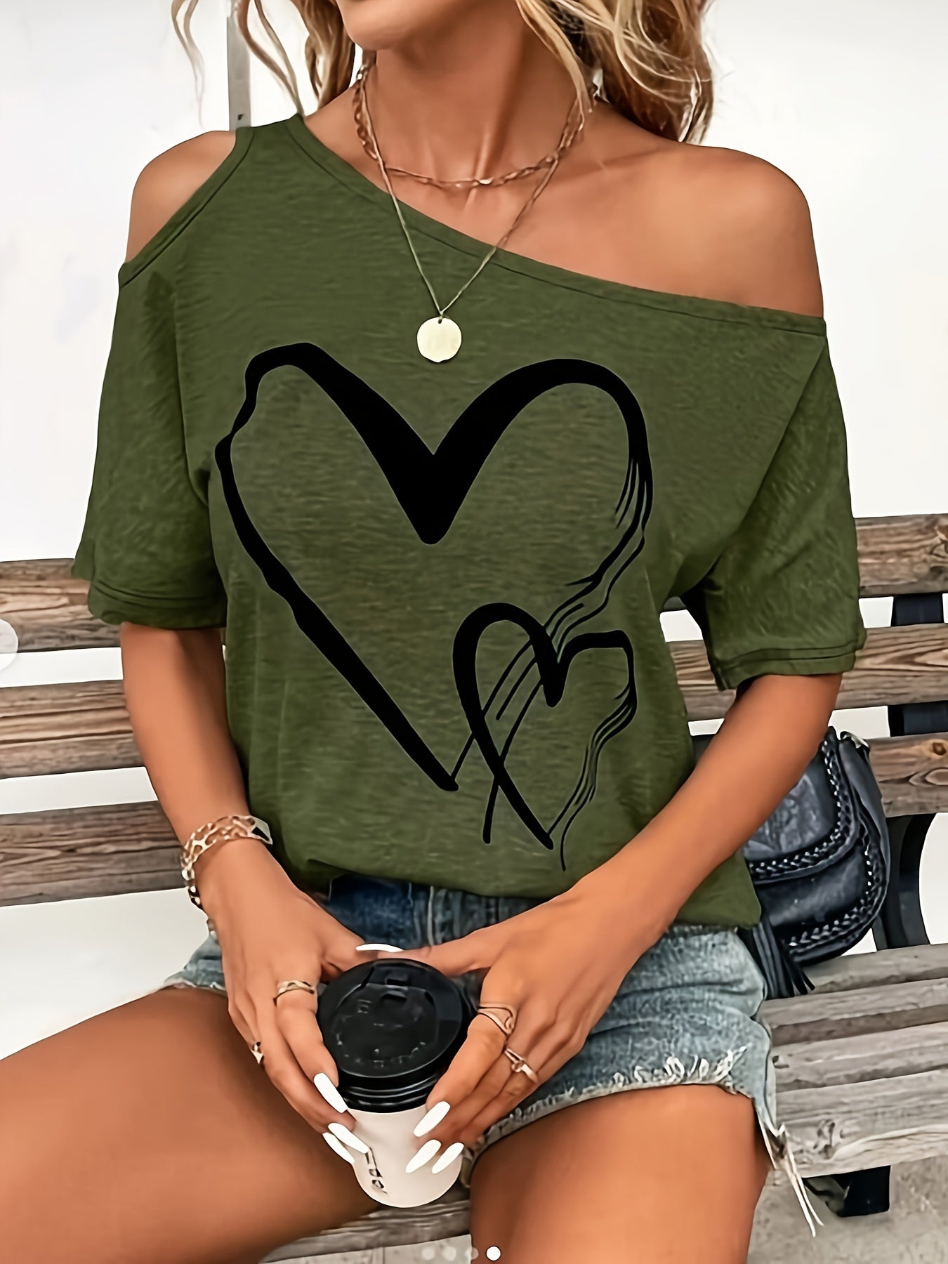 Women's Casual Off-the-shoulder T-shirt