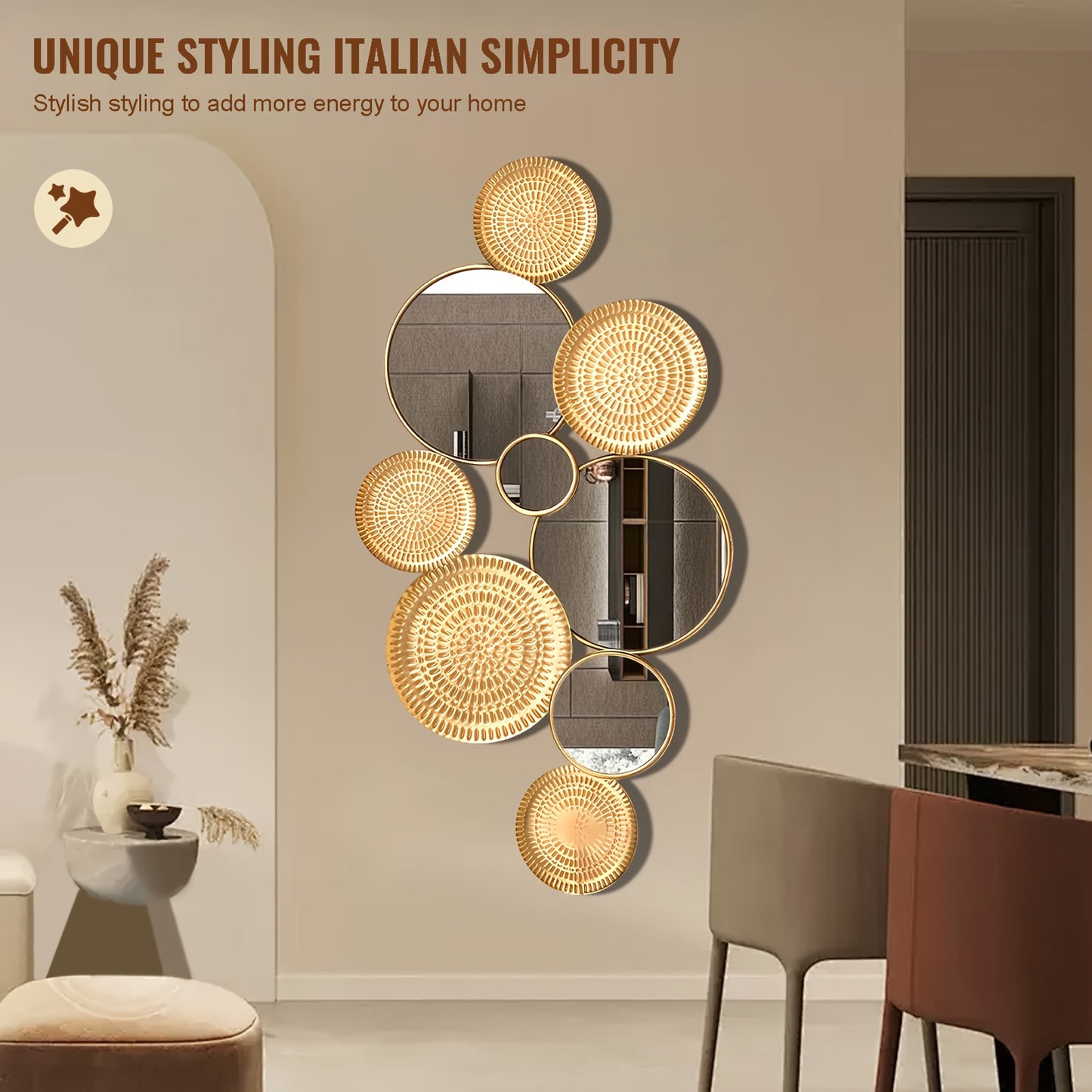 Golden Wall Mirrors Decorative