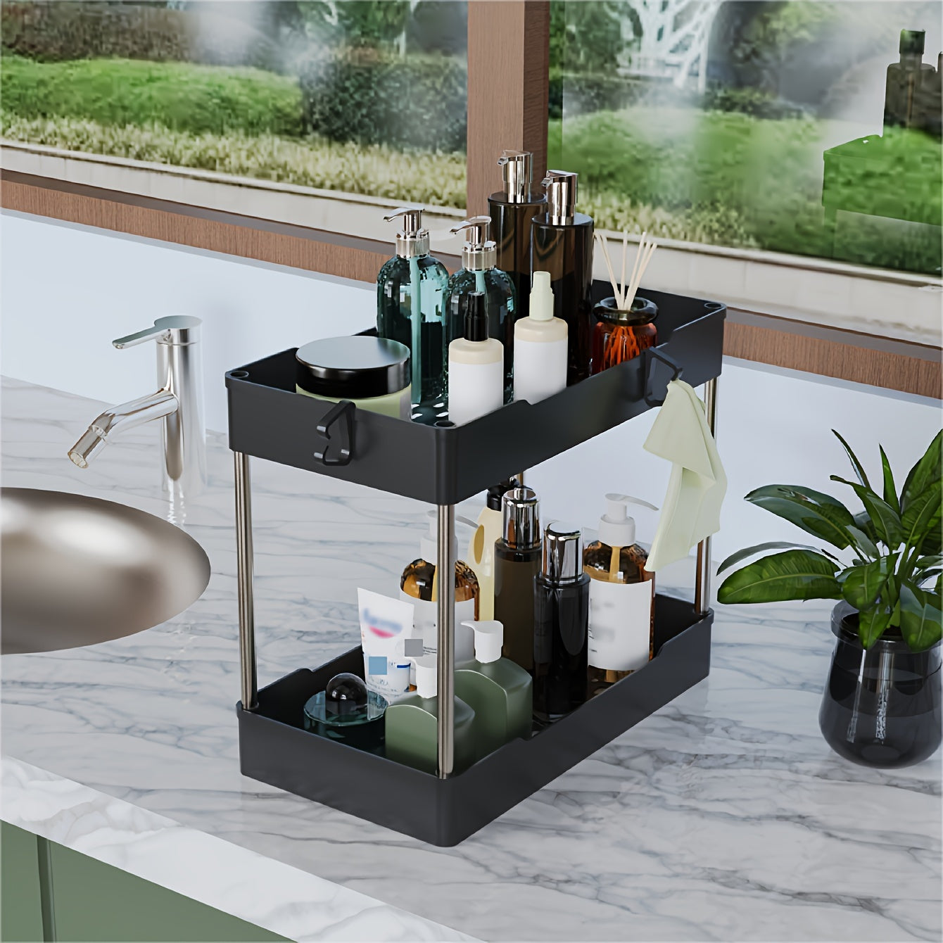 3Pcs Under Bathroom Sink Organizers and Storage