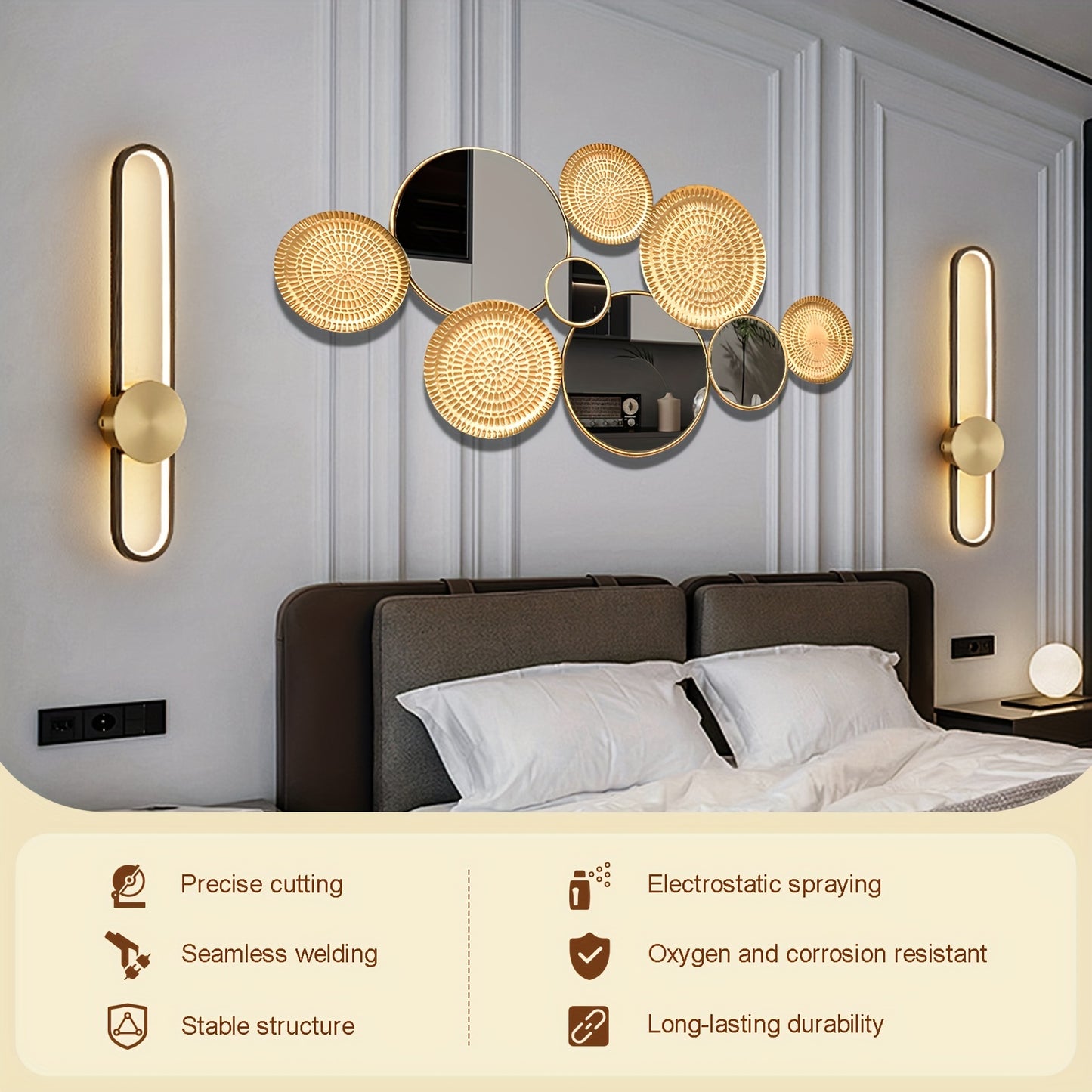 Golden Wall Mirrors Decorative