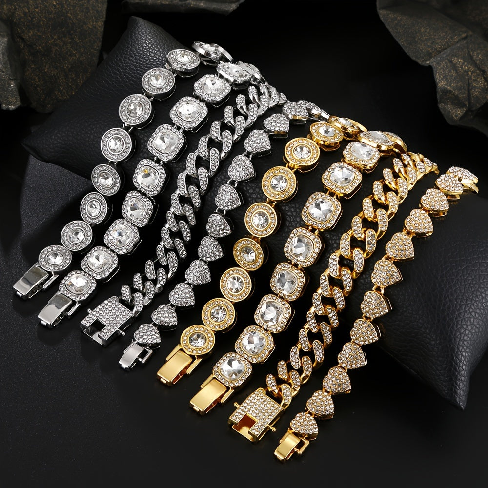 4pcs Vintage Heart-Shaped Rhinestone