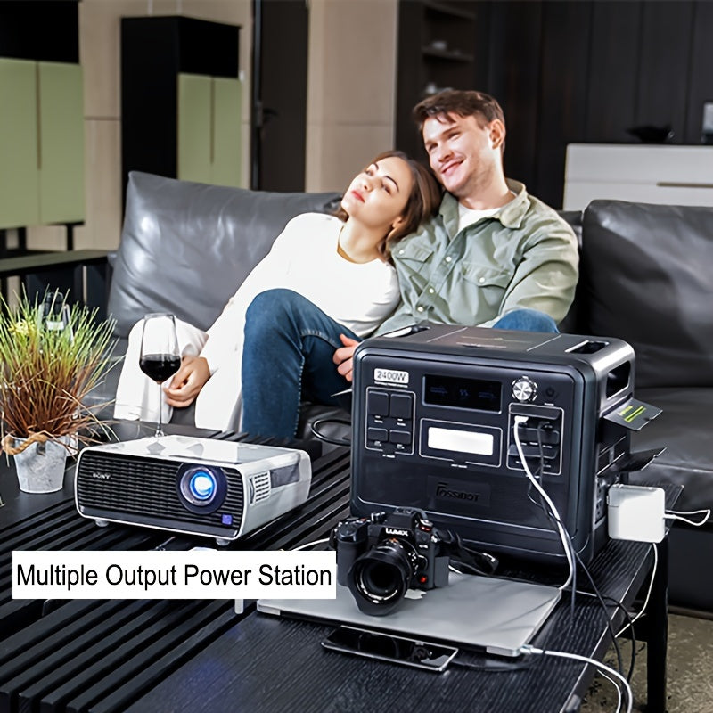 Nurzviy Portable Power Station 2400W With 400W Foldable Solar Panel